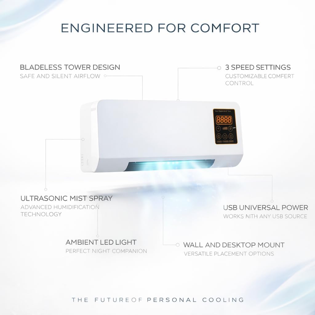 Mini Ac for Room Cooling Mini Ac Air Cooler Portable Air Conditioners for Home Office Artic Cooler 3 in 1 Conditioner Mini Air Cooler Mini Ac (D7)